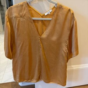 VINCE small, silk gold blouse